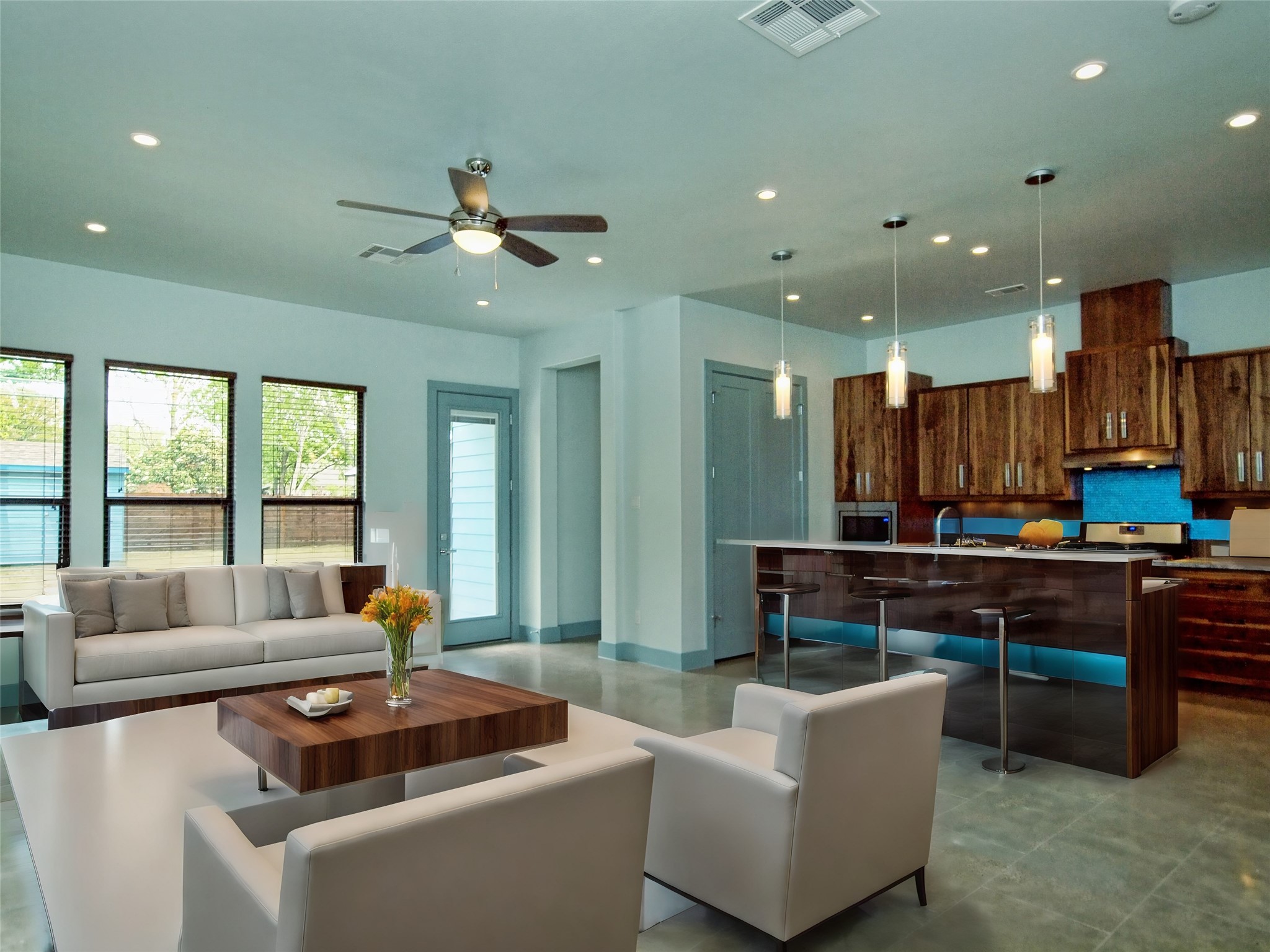 306 Franklin Boulevard, Unit B Austin, TX 78751 - Photo 2 of 23 a living room with furniture and a large window