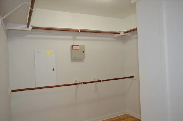 a close view of closet