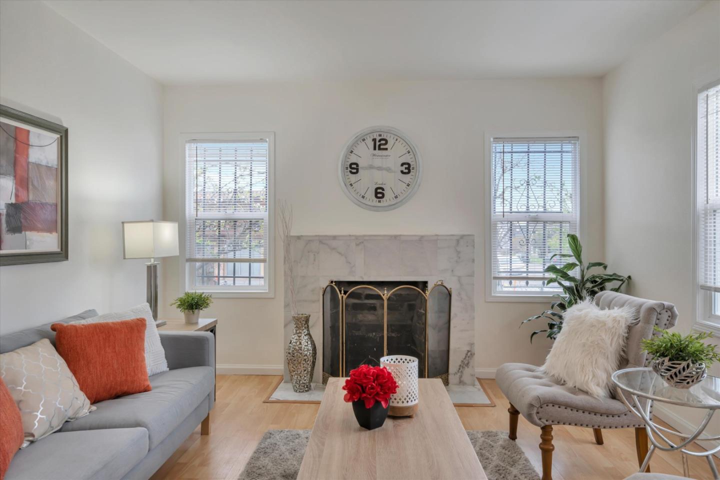 1904 Blake Street Berkeley, CA 94704 - Photo 5 of 24 a living room with furniture and a fireplace