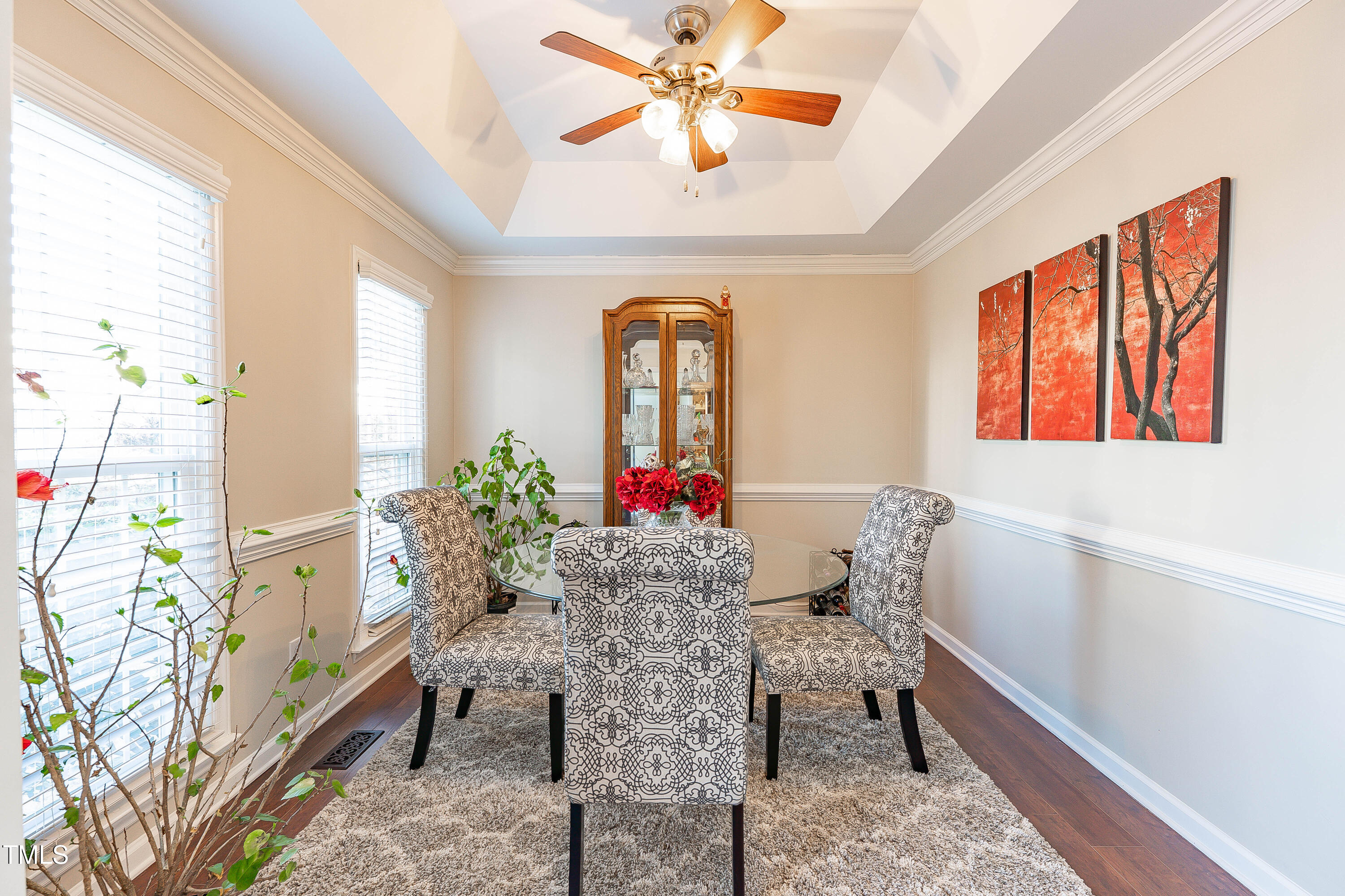 3100 Benton Circle Raleigh, NC 27615 - Photo 9 of 25 a workspace with furniture window and a chandelier