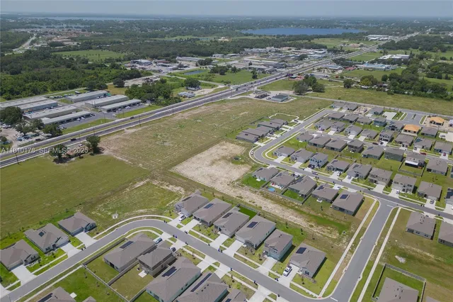 an aerial view of a city