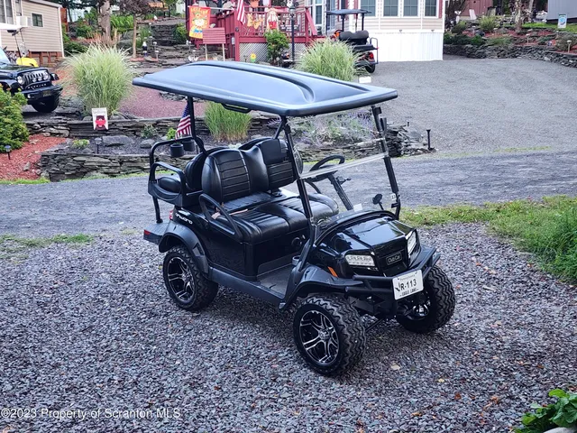 a car parked in front of a house