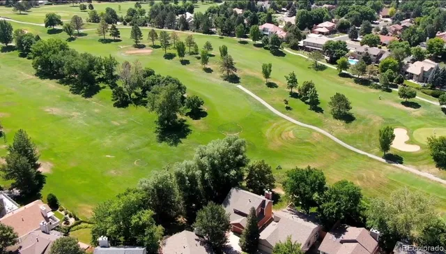 a view of a garden with a lake