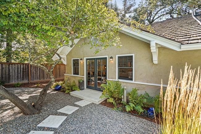 3324 Woodside Road Woodside, CA 94062 - Photo 31 of 60 a front view of a house with garden