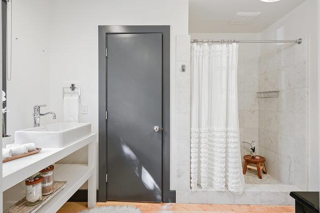 3324 Woodside Road Woodside, CA 94062 - Photo 37 of 60 a bathroom with a sink and a mirror