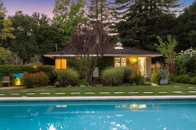 3324 Woodside Road Woodside, CA 94062 - Photo 53 of 60 a view of a house with a yard