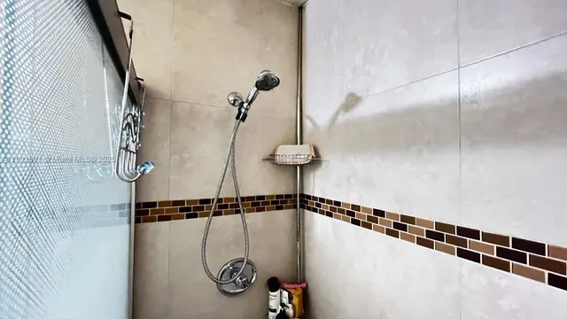 a close view of shower
