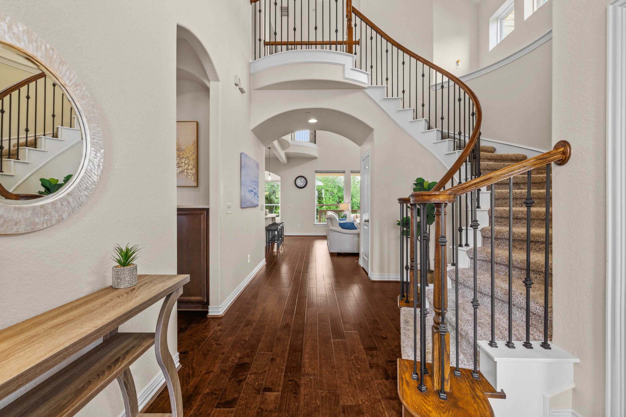 3914 Logan Ridge Drive Cedar Park, TX 78613 - Photo 3 of 40 a view of entryway with wooden floor and a front door