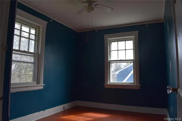 an empty room with a window