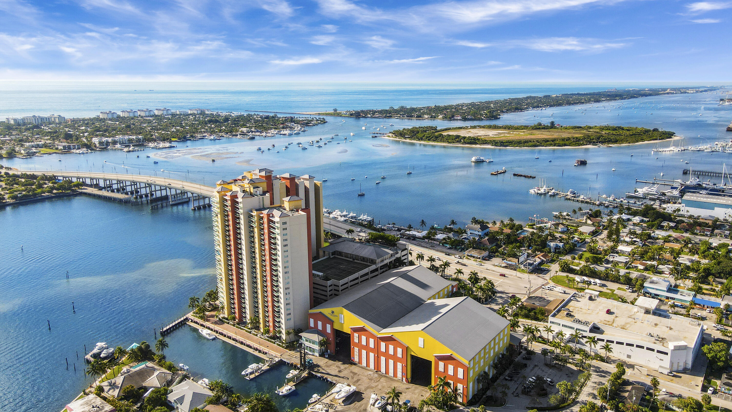 2640 Lake Shore Drive, Unit 307 Riviera Beach, FL 33404 - Photo 40 of 44 an aerial view of a city