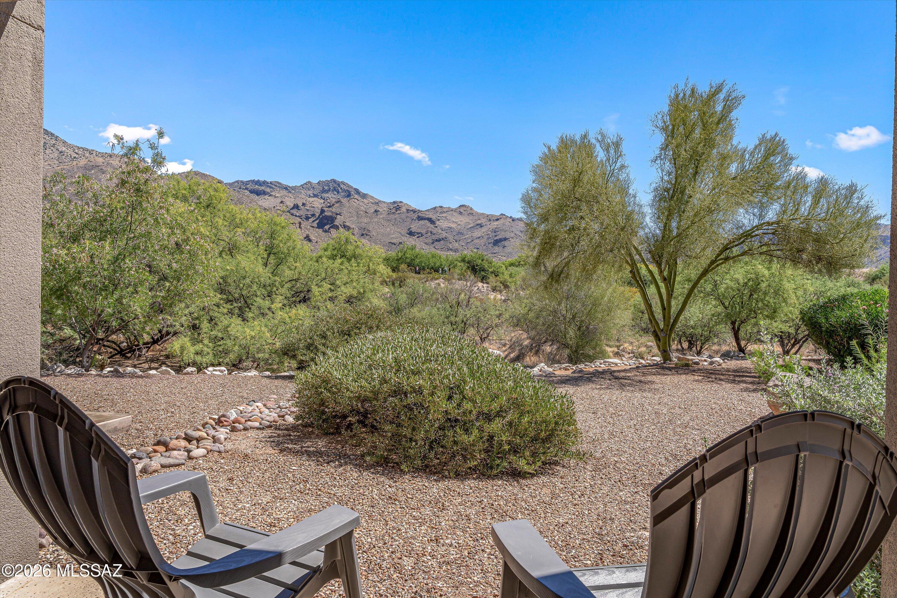 5800 North Kolb Road, Unit 5125 Tucson, AZ 85750 - Photo 22 of 34 a view of a backyard with plants and a patio