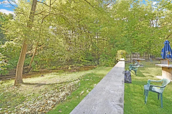 a view of a field of grass and a yard