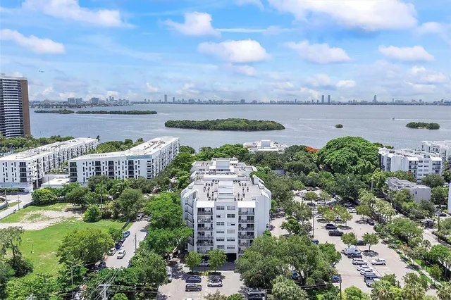 a view of a city with ocean