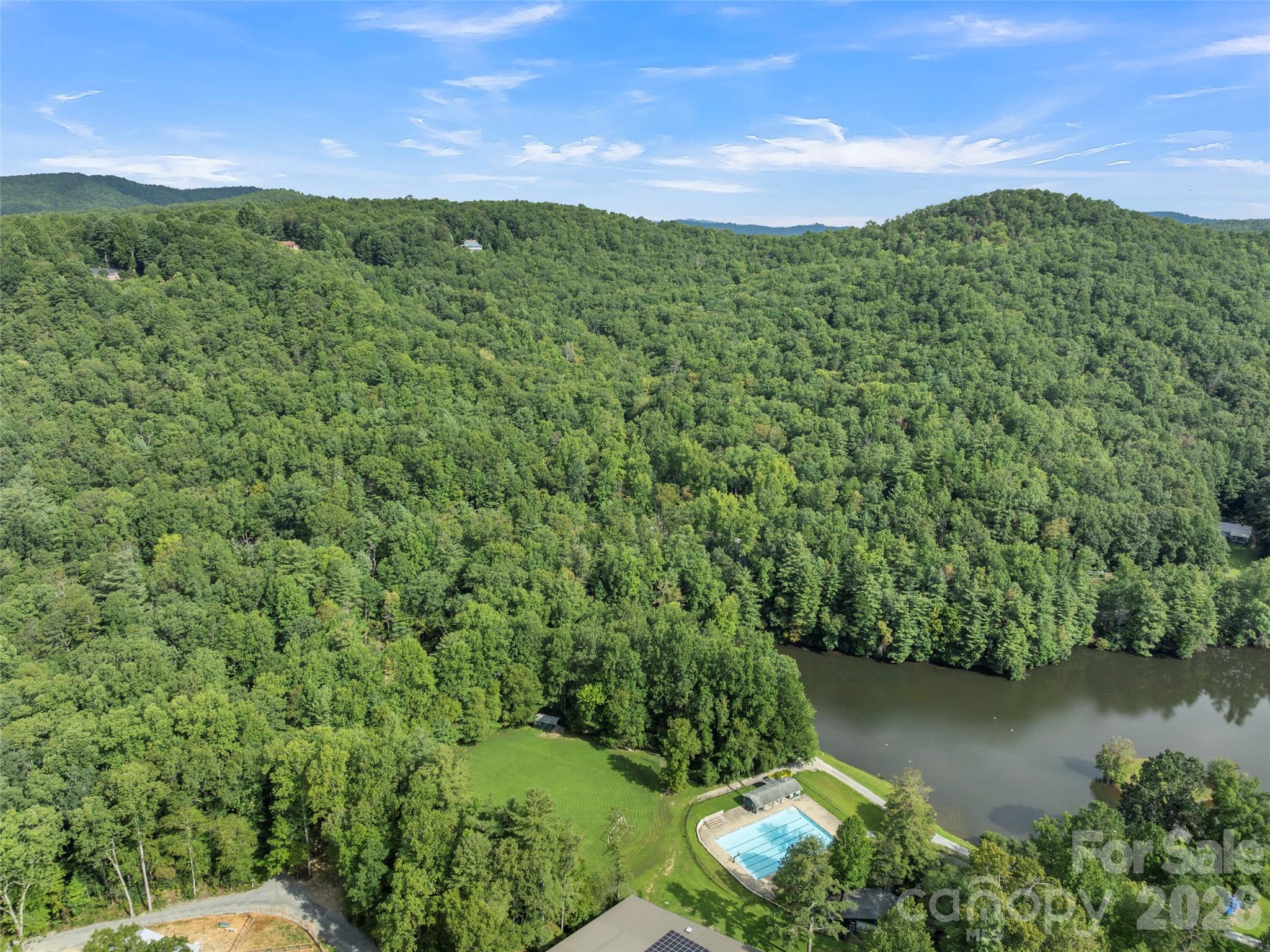812 Crab Creek Road Hendersonville, NC 28739 - Photo 26 of 33 a view of a garden with a lake