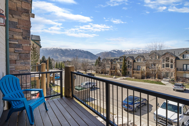 3598 North Huntsman Path, Unit 502 Eden, UT 84310 - Photo 22 of 43 Balcony with a mountain view and a residential view