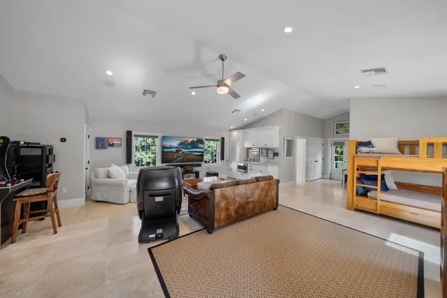 an aerial view of multiple house