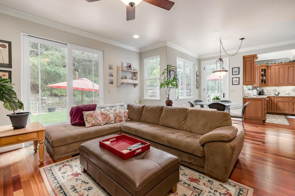 105 E Road Boulder Creek, CA 95006 - Photo 14 of 50 a living room with furniture and a large window