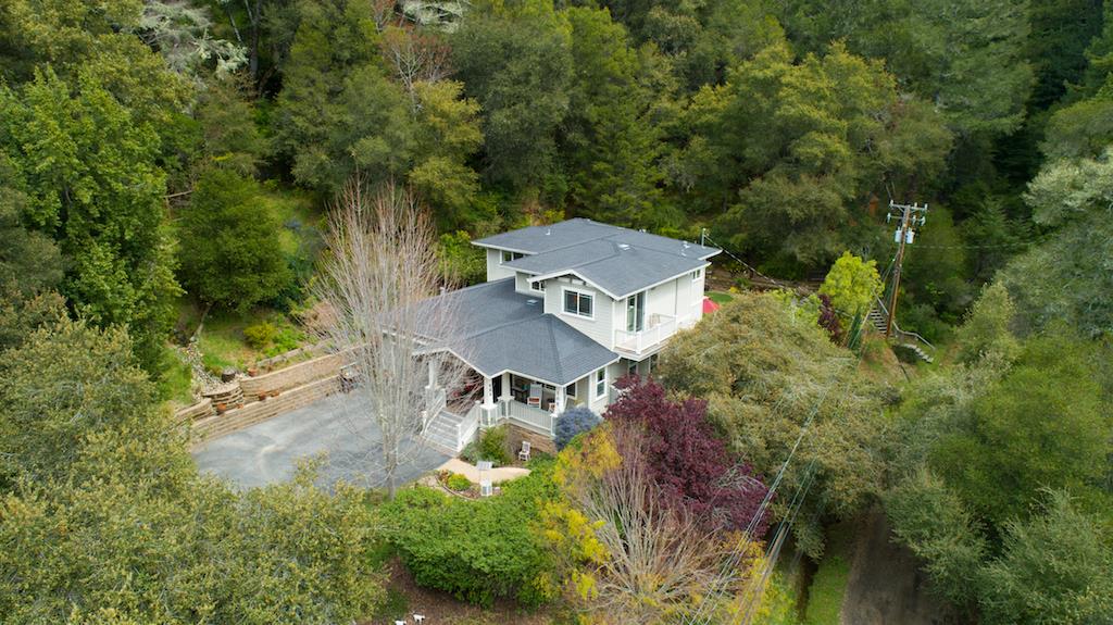105 E Road Boulder Creek, CA 95006 - Photo 50 of 50 an aerial view of a house with yard swimming pool and outdoor seating