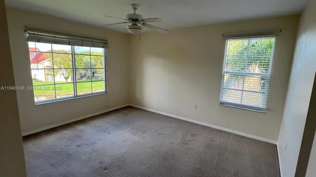 an empty room with a window