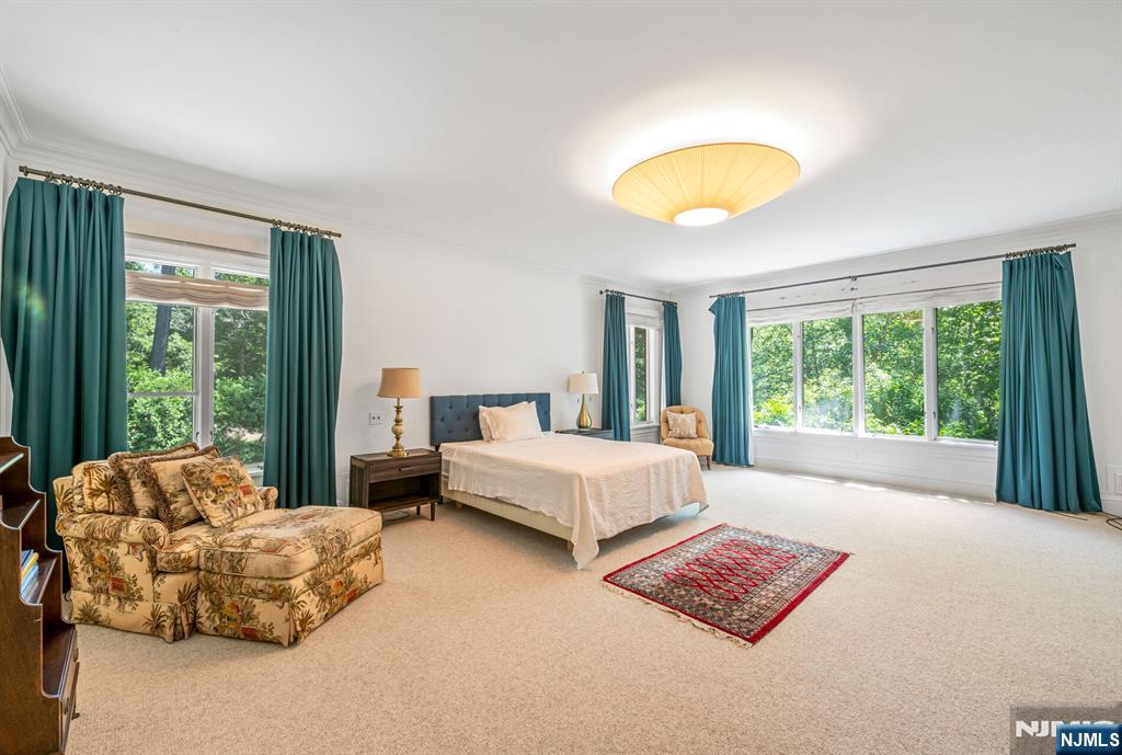 681 Closter Dock Road Closter, NJ 07624 - Photo 17 of 40 a spacious bedroom with a bed and a couch