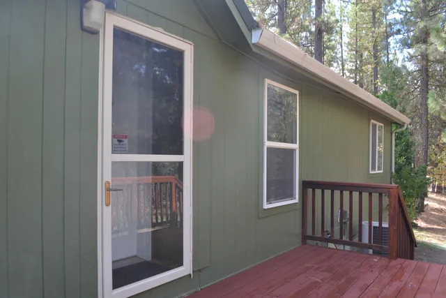 a view of front door and porch