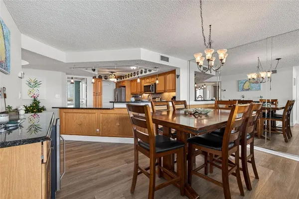 a kitchen with granite countertop lots of counter top space