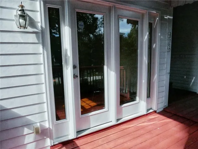 a view of front door