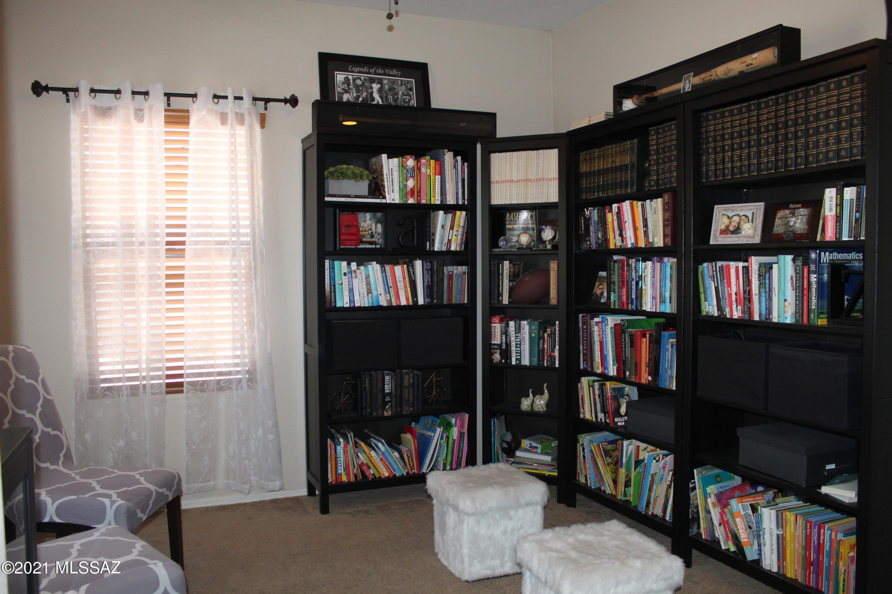 20951 East Reunion Road Red Rock, AZ 85145 - Photo 7 of 35 a living room with lots of books and a large window