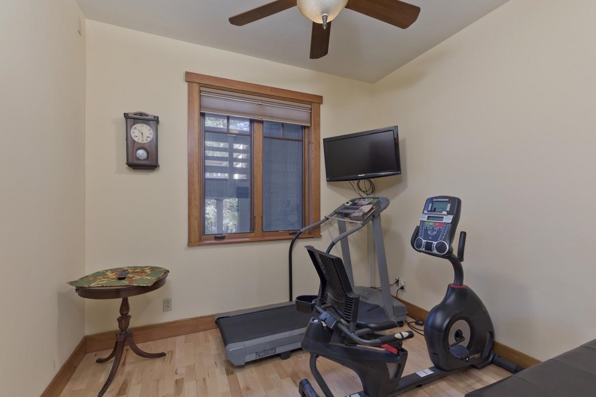 2500 Old Mammoth Road Mammoth Lakes, CA 93546 - Photo 41 of 48 a room with gym equipment and a flat screen tv