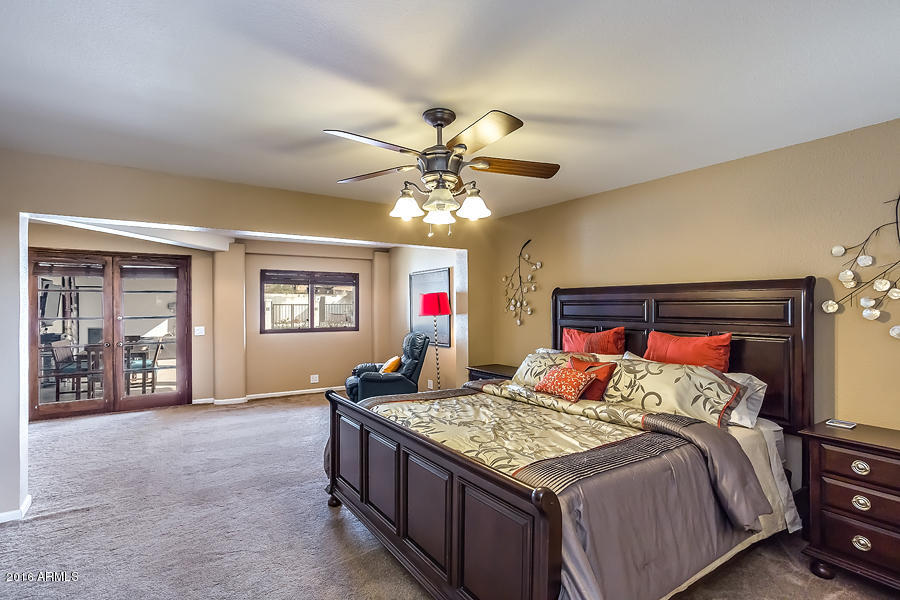 2251 East Ocotillo Road Phoenix, AZ 85016 - Photo 14 of 23 Master Suite - french doors to backyard