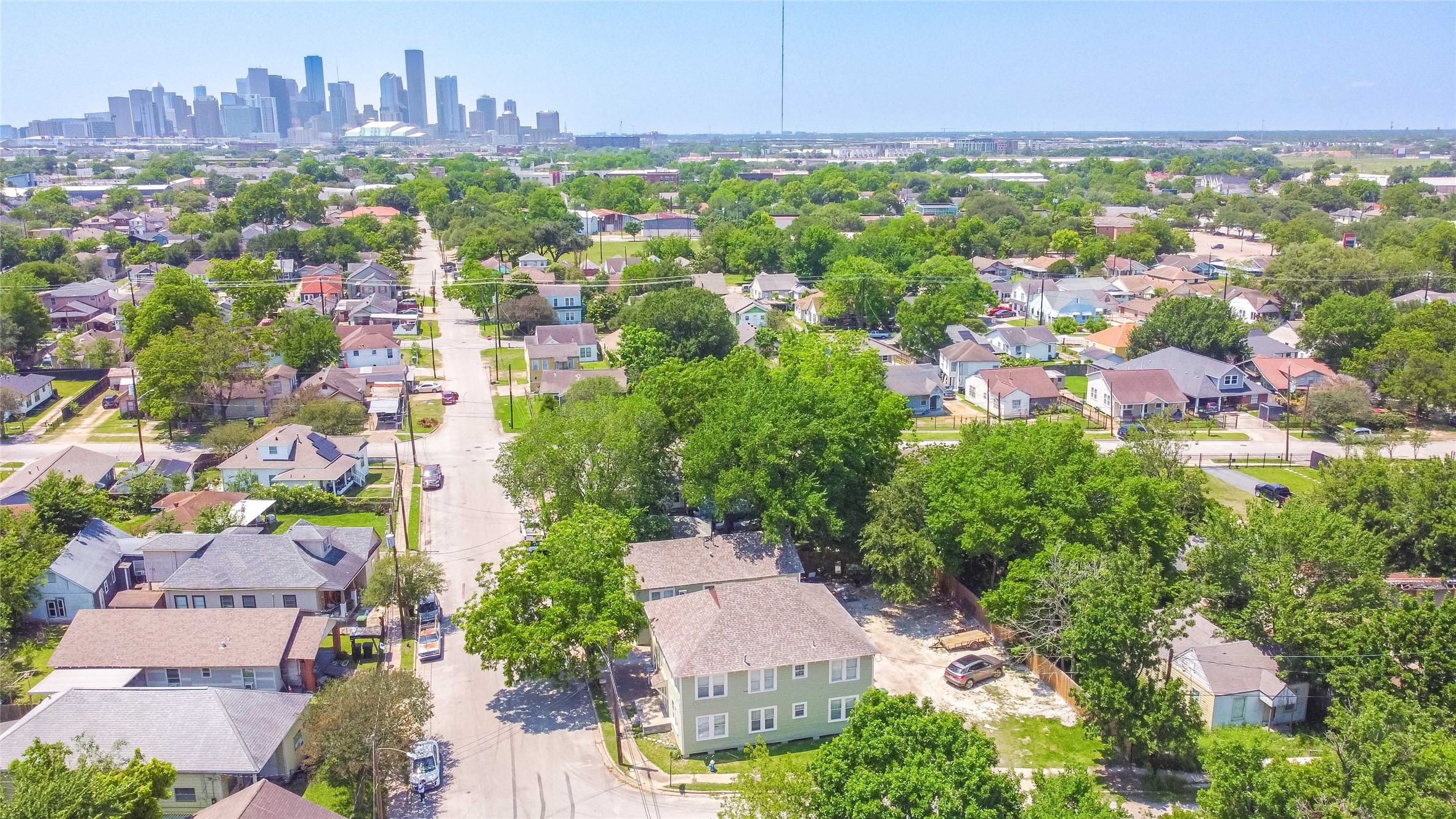 4615 Schroeder Street, Unit 1 Houston, TX 77011 - Photo 3 of 28 an aerial view of a city