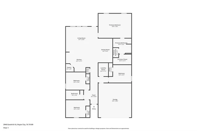 $2,300 | 2940 Goodrich Street, Royse City, TX 75189