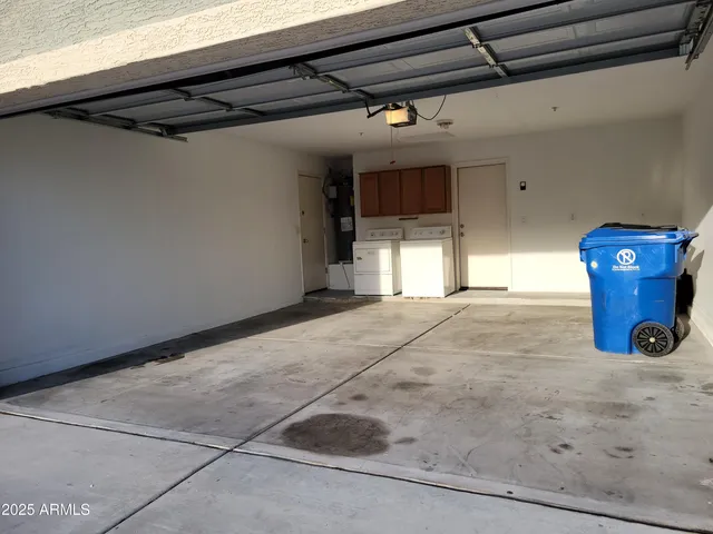 a view of a garage