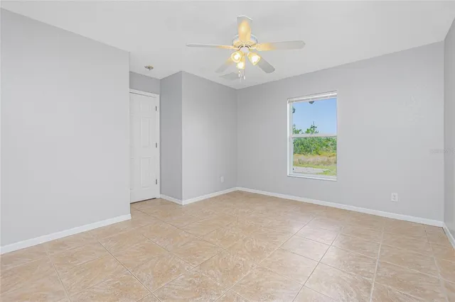 an empty room with a window