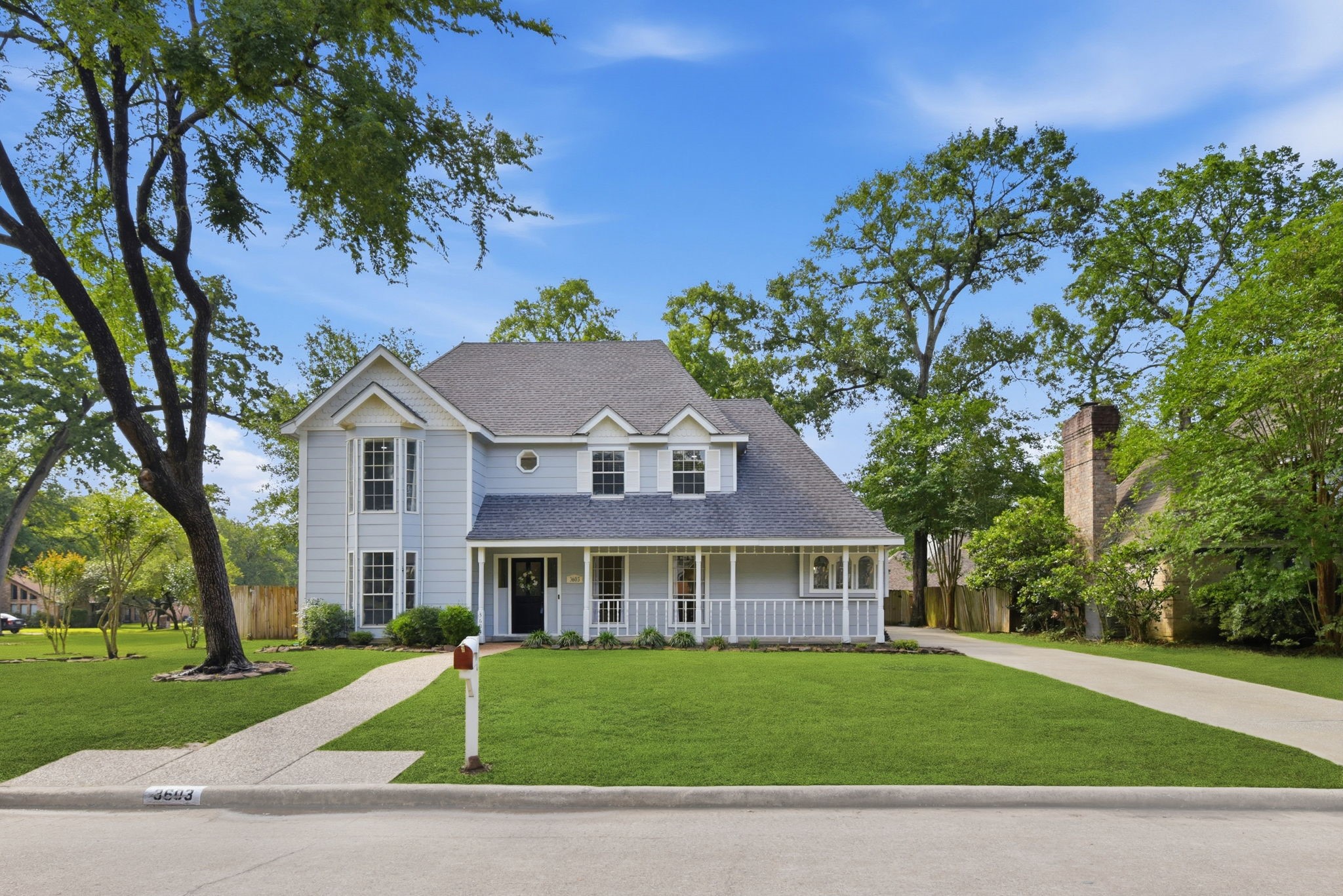 3603 Beech Hill Drive Spring, TX 77388 - Photo 2 of 44 Situated on a spacious corner lot with mature trees and added privacy, offering both presence and functionality rarely found at this price point.