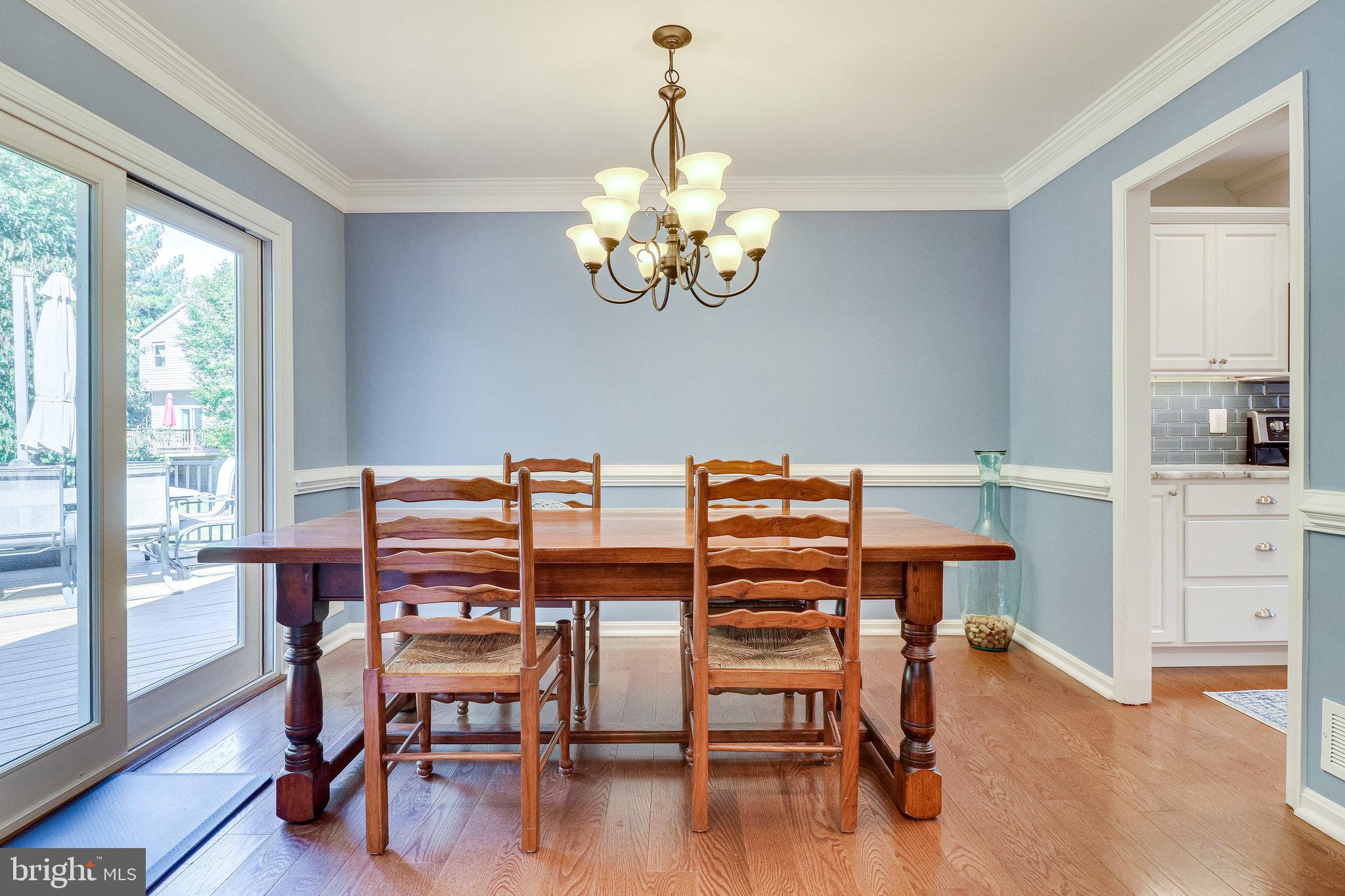7715 Mulberry Bottom Lane Springfield, VA 22153 - Photo 9 of 45 Dining Room with Sliding Doors out to Deck