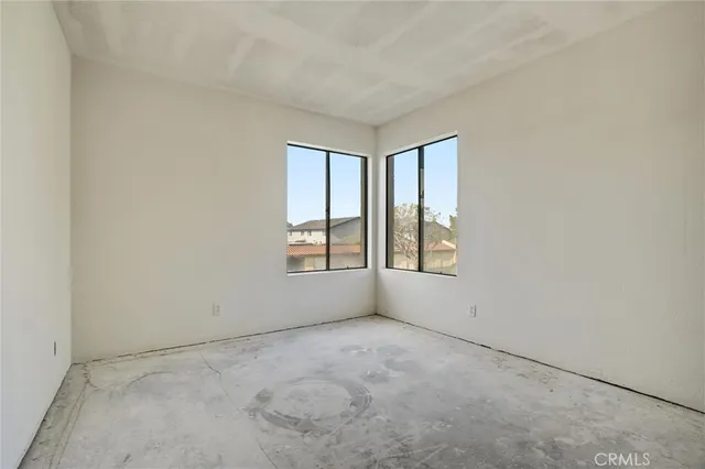 an empty room with an entryway