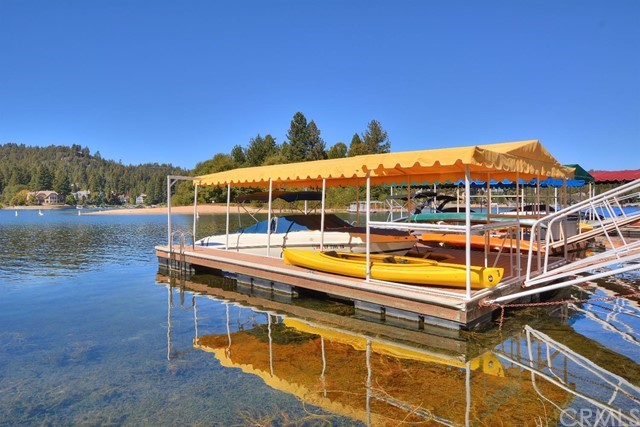 167 Cedar Circle Lake Arrowhead, CA 92352 - Photo 27 of 38 a view of a house with a swimming pool and sitting area