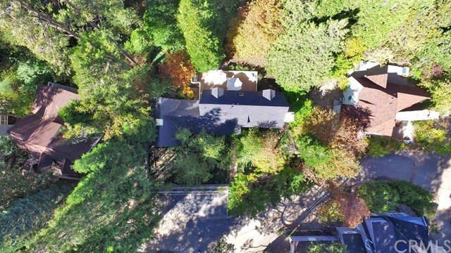 167 Cedar Circle Lake Arrowhead, CA 92352 - Photo 33 of 38 an aerial view of a house with yard and outdoor space