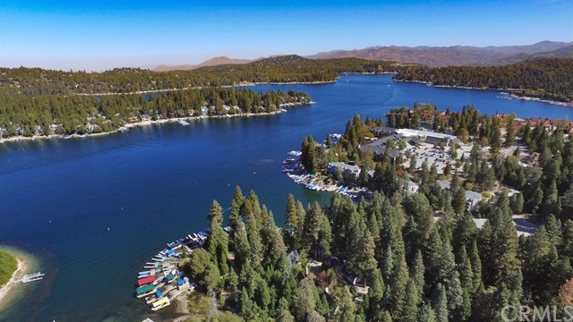 167 Cedar Circle Lake Arrowhead, CA 92352 - Photo 35 of 38 a view of a lake with a mountain