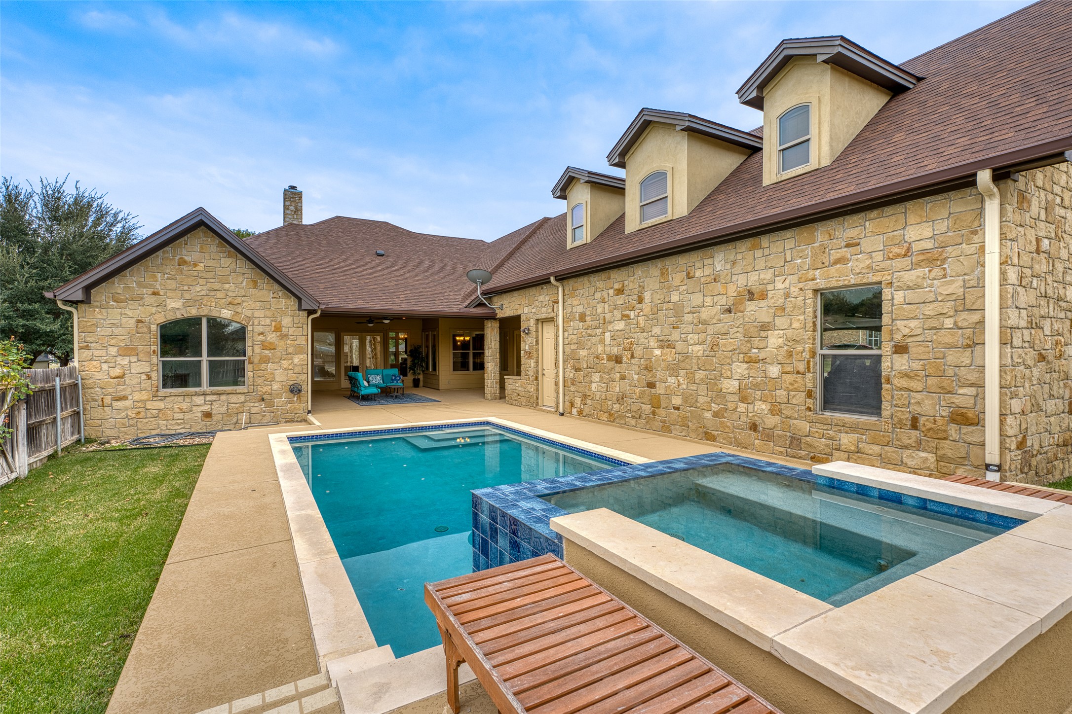 114 Preston Trail Meadowlakes, TX 78654 - Photo 1 of 23 a front view of a house with yard