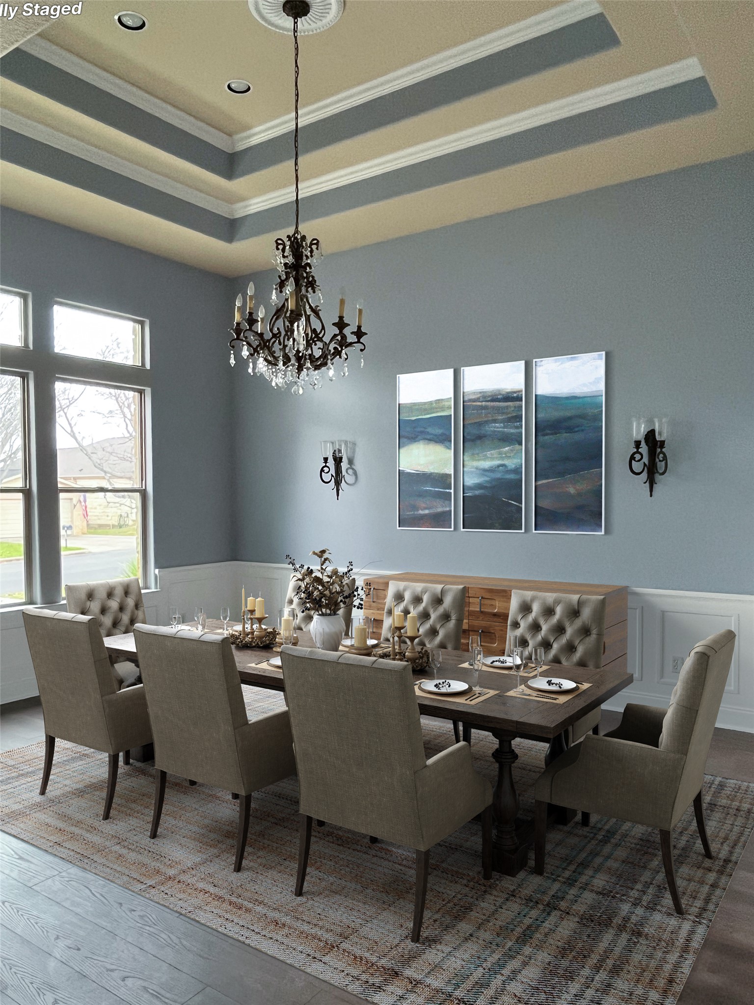 114 Preston Trail Meadowlakes, TX 78654 - Photo 17 of 23 a dining room with furniture a chandelier and window