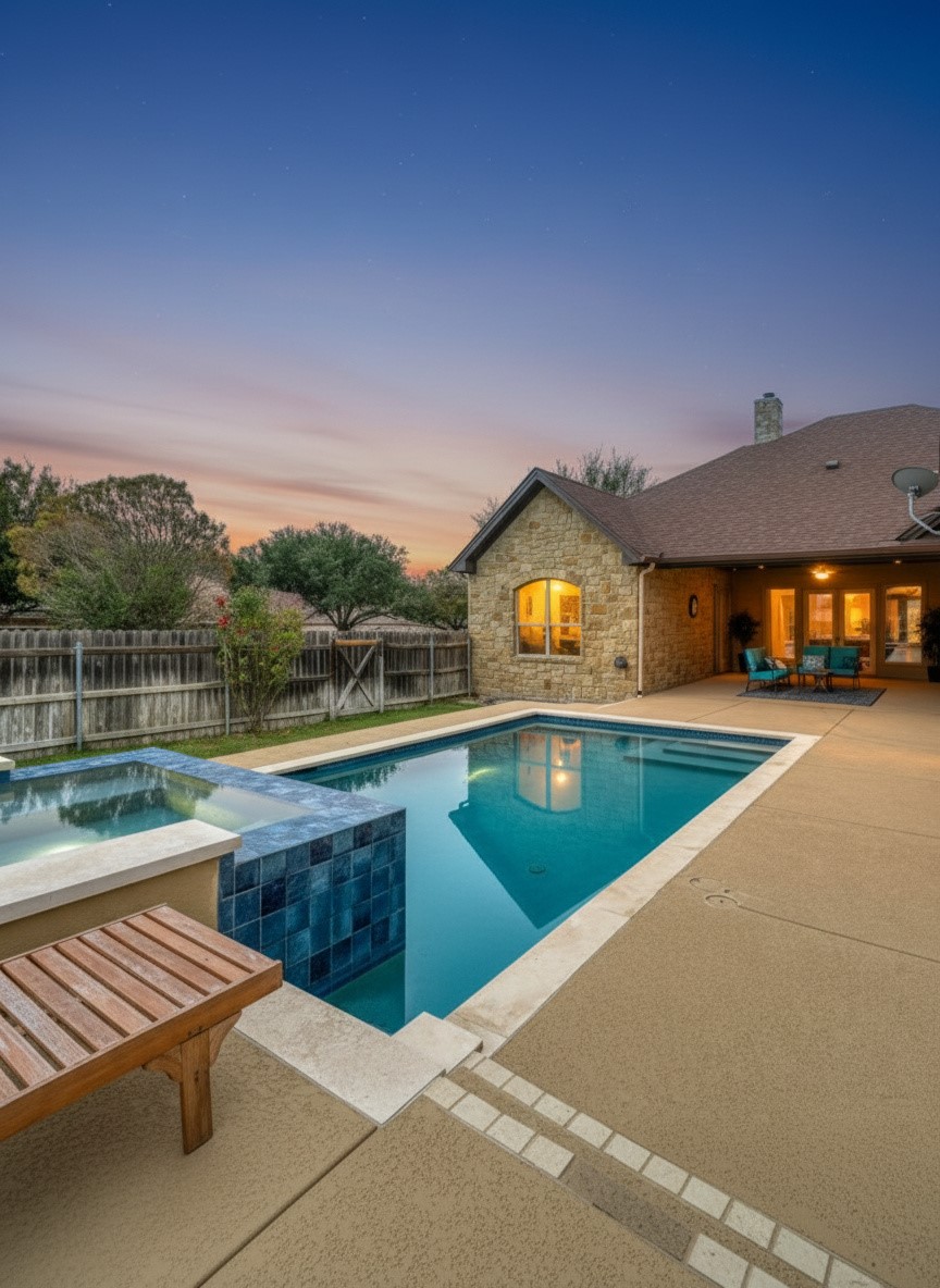 114 Preston Trail Meadowlakes, TX 78654 - Photo 20 of 23 a view of swimming pool with lounge chair