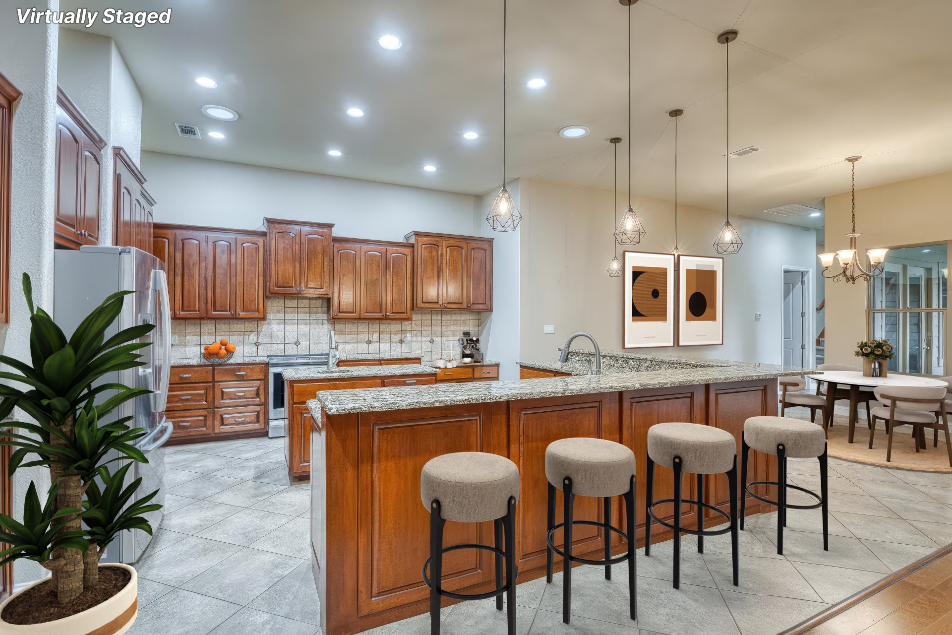 114 Preston Trail Meadowlakes, TX 78654 - Photo 5 of 23 a large kitchen with a table and chairs