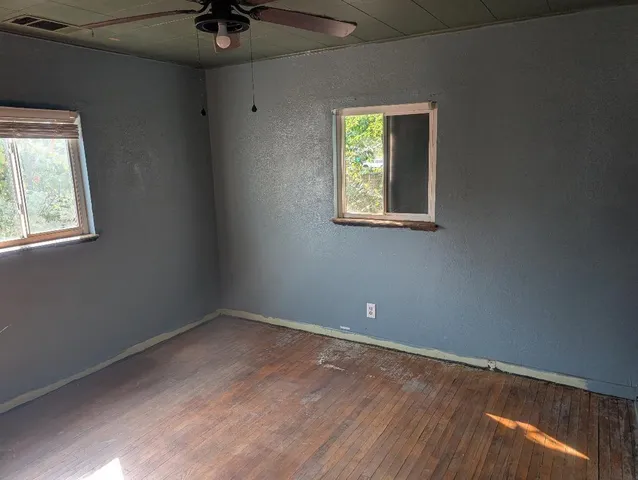 an empty room with a window