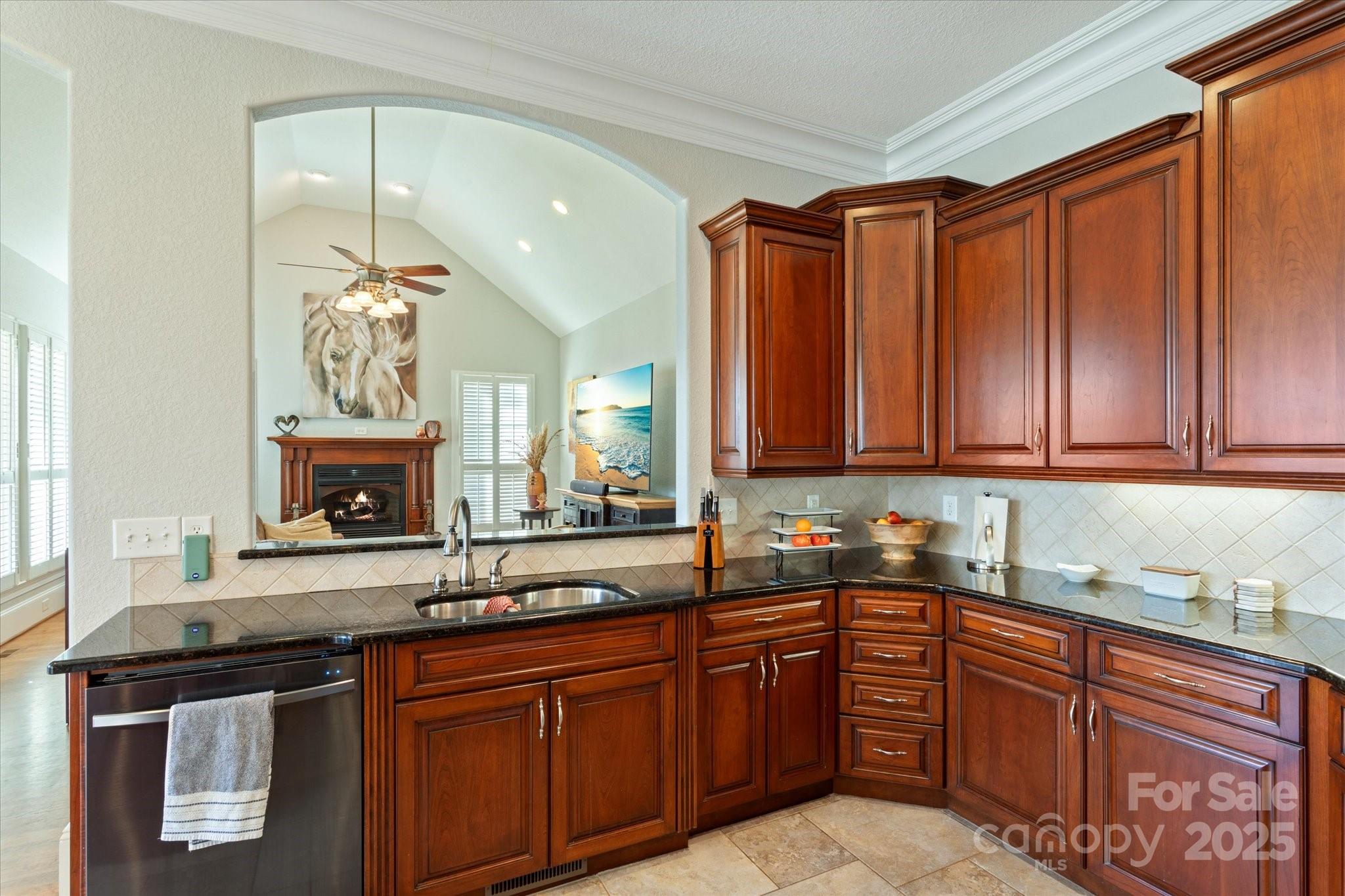 733 Plantation Dr Extension Rutherfordton, NC 28139 - Photo 10 of 34 a kitchen with stainless steel appliances granite countertop cabinets a sink and dishwasher
