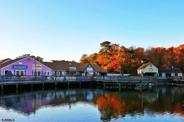a view of a house next to a lake with a large trees