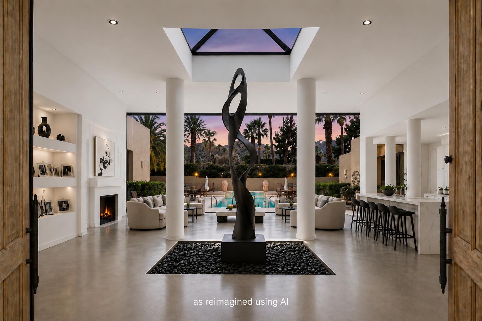 70629 Boothill Road Rancho Mirage, CA 92270 - Photo 8 of 47 6AI AI rendering of living room redesign