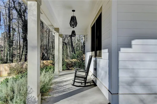 a view of outdoor space with seating area