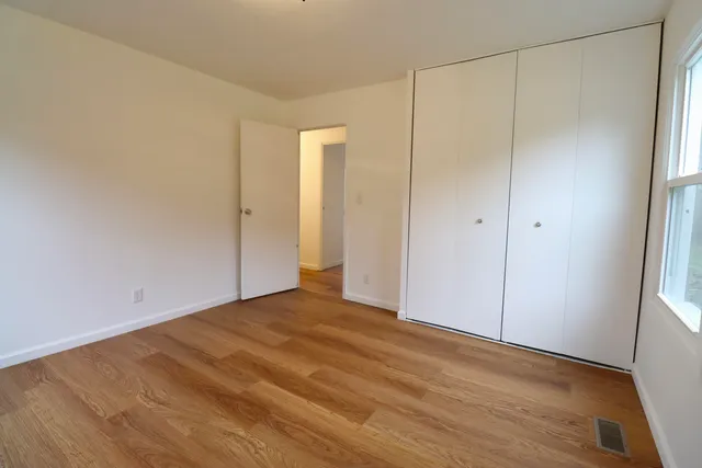 an empty room with a window